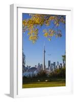 Canada, Ontario, Toronto, View of Cn Tower and City Skyline from Center Island-Jane Sweeney-Framed Photographic Print