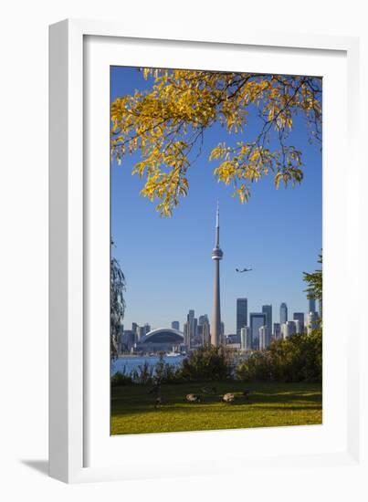 Canada, Ontario, Toronto, View of Cn Tower and City Skyline from Center Island-Jane Sweeney-Framed Photographic Print