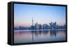 Canada, Ontario, Toronto, View of Cn Tower and City Skyline-Jane Sweeney-Framed Stretched Canvas