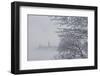 Canada, Ottawa, Ottawa River. Parliament Buildings Seen Through Fog-Bill Young-Framed Photographic Print