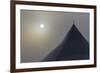 Canada, Ottawa. Top of Large Tent and Sun Muted by Fog-Bill Young-Framed Photographic Print