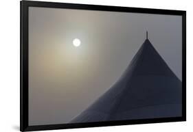 Canada, Ottawa. Top of Large Tent and Sun Muted by Fog-Bill Young-Framed Photographic Print