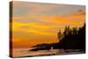 Canada, Pacific Rim National Park Reserve, Sunset from Tsusiat Falls Beach Camp-Jamie And Judy Wild-Stretched Canvas