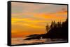 Canada, Pacific Rim National Park Reserve, Sunset from Tsusiat Falls Beach Camp-Jamie And Judy Wild-Framed Stretched Canvas