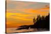 Canada, Pacific Rim National Park Reserve, Sunset from Tsusiat Falls Beach Camp-Jamie And Judy Wild-Stretched Canvas