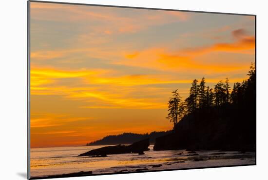 Canada, Pacific Rim National Park Reserve, Sunset from Tsusiat Falls Beach Camp-Jamie And Judy Wild-Mounted Photographic Print