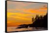 Canada, Pacific Rim National Park Reserve, Sunset from Tsusiat Falls Beach Camp-Jamie And Judy Wild-Framed Stretched Canvas