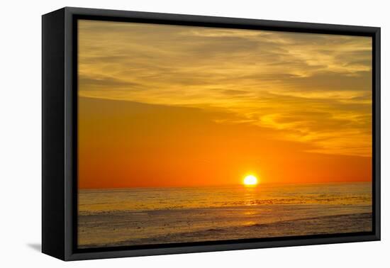 Canada, Pacific Rim National Park Reserve, Sunset from Tsusiat Falls Beach Camp-Jamie And Judy Wild-Framed Stretched Canvas