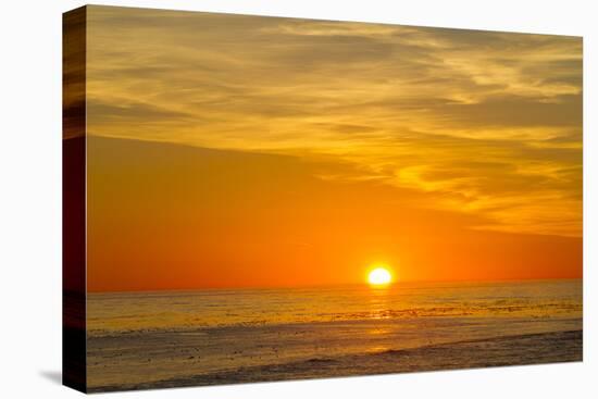 Canada, Pacific Rim National Park Reserve, Sunset from Tsusiat Falls Beach Camp-Jamie And Judy Wild-Stretched Canvas