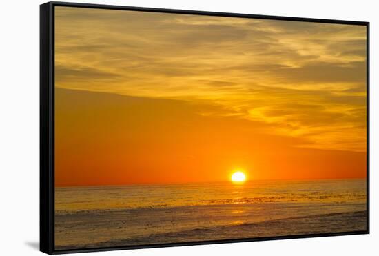 Canada, Pacific Rim National Park Reserve, Sunset from Tsusiat Falls Beach Camp-Jamie And Judy Wild-Framed Stretched Canvas