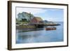 Canada, Peggy's Cove, Nova Scotia, Peaceful and Quiet Famous Harbor with Boats and Homes in Summer-Bill Bachmann-Framed Photographic Print