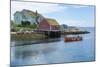 Canada, Peggy's Cove, Nova Scotia, Peaceful and Quiet Famous Harbor with Boats and Homes in Summer-Bill Bachmann-Mounted Photographic Print