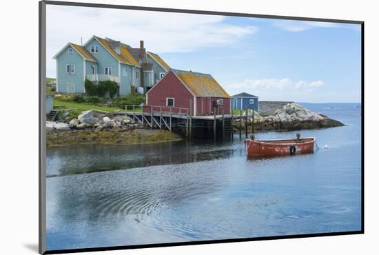 Canada, Peggy's Cove, Nova Scotia, Peaceful and Quiet Famous Harbor with Boats and Homes in Summer-Bill Bachmann-Mounted Photographic Print