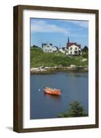 Canada, Peggy's Cove, Nova Scotia, Peaceful and Quiet Famous Harbor with Boats and Homes in Summer-Bill Bachmann-Framed Photographic Print