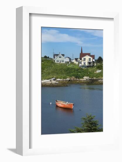 Canada, Peggy's Cove, Nova Scotia, Peaceful and Quiet Famous Harbor with Boats and Homes in Summer-Bill Bachmann-Framed Photographic Print