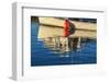 Canada, Prince Edward Island, Malpeque. Fishing boat reflection.-Walter Bibikow-Framed Photographic Print