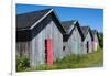 Canada, Prince Edward Island, Prim Point Graphic Beauty of Stacked Lobster Fish Houses-Bill Bachmann-Framed Photographic Print