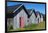 Canada, Prince Edward Island, Prim Point Graphic Beauty of Stacked Lobster Fish Houses-Bill Bachmann-Framed Photographic Print