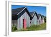 Canada, Prince Edward Island, Prim Point Graphic Beauty of Stacked Lobster Fish Houses-Bill Bachmann-Framed Photographic Print