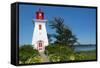 Canada, Prince Edward Island, Victoria, Beautiful Old Lighthouse Called Victoria Seaport Lighthouse-Bill Bachmann-Framed Stretched Canvas