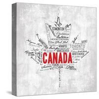 Canada Provinces-OnRei-Stretched Canvas