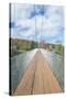 Canada, Quebec, Coaticook, Parc De La Gorge, Suspension Bridge-Rob Tilley-Stretched Canvas