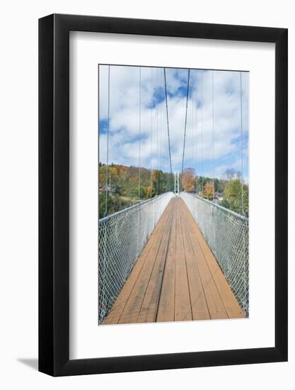 Canada, Quebec, Coaticook, Parc De La Gorge, Suspension Bridge-Rob Tilley-Framed Photographic Print