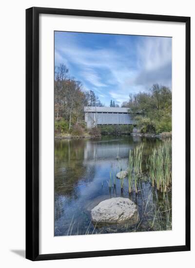 Canada, Quebec, Eastern Townships, Milby Covered Bridge-Rob Tilley-Framed Photographic Print