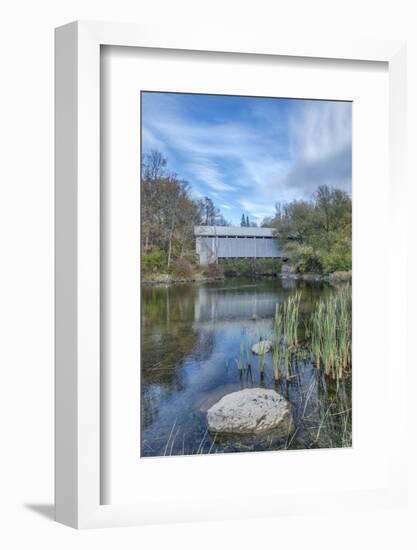 Canada, Quebec, Eastern Townships, Milby Covered Bridge-Rob Tilley-Framed Photographic Print