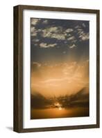 Canada, Quebec. God rays at sunset.-Jaynes Gallery-Framed Photographic Print