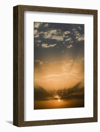 Canada, Quebec. God rays at sunset.-Jaynes Gallery-Framed Photographic Print