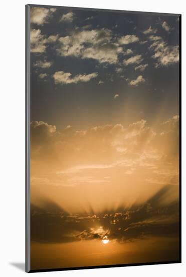 Canada, Quebec. God rays at sunset.-Jaynes Gallery-Mounted Photographic Print