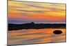 Canada, Quebec, Gulf of St. Lawrence. Reflection on water at sunset.-Mike Grandmaison-Mounted Photographic Print