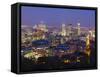 Canada, Quebec, Montreal, Downtown from Mount Royal Park or Parc Du Mont-Royal-Alan Copson-Framed Stretched Canvas