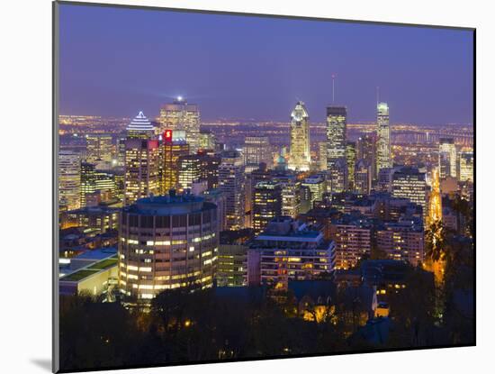 Canada, Quebec, Montreal, Downtown from Mount Royal Park or Parc Du Mont-Royal-Alan Copson-Mounted Photographic Print