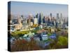 Canada, Quebec, Montreal, Downtown from Mount Royal Park or Parc Du Mont-Royal-Alan Copson-Stretched Canvas