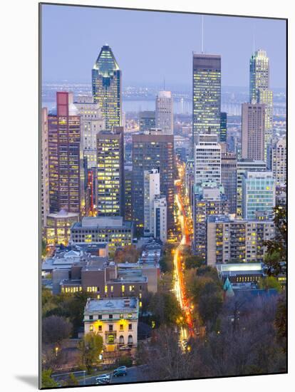 Canada, Quebec, Montreal, Downtown from Mount Royal Park or Parc Du Mont-Royal-Alan Copson-Mounted Photographic Print