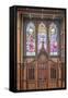 Canada, Quebec, Montreal, Notre Dame Basilica Stained Glass-Rob Tilley-Framed Stretched Canvas