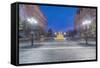 Canada, Quebec, Montreal, Old Montreal Fountain-Rob Tilley-Framed Stretched Canvas
