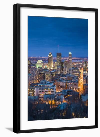 Canada, Quebec, Montreal, Oratory of Saint Joseph, Elevated City View from Mount Royal Park-Walter Bibikow-Framed Photographic Print