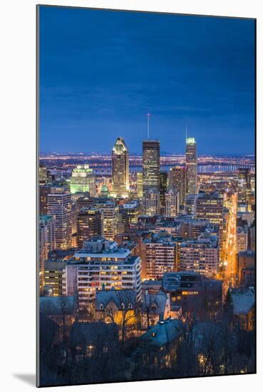 Canada, Quebec, Montreal, Oratory of Saint Joseph, Elevated City View from Mount Royal Park-Walter Bibikow-Mounted Photographic Print