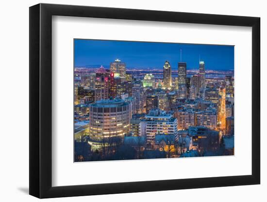 Canada, Quebec, Montreal, Oratory of Saint Joseph, Elevated City View from Mount Royal Park-Walter Bibikow-Framed Photographic Print