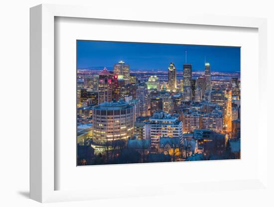 Canada, Quebec, Montreal, Oratory of Saint Joseph, Elevated City View from Mount Royal Park-Walter Bibikow-Framed Photographic Print