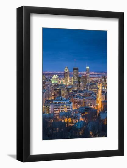 Canada, Quebec, Montreal, Oratory of Saint Joseph, Elevated City View from Mount Royal Park-Walter Bibikow-Framed Photographic Print