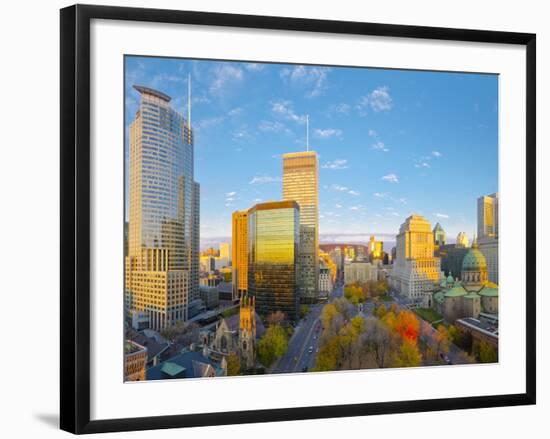 Canada, Quebec, Montreal, Place Du Canada and Dorchester Square, Cathedral-Basilica of Mary,-Alan Copson-Framed Photographic Print