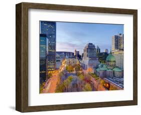 Canada, Quebec, Montreal, Place Du Canada and Dorchester Square, Cathedral-Basilica of Mary,-Alan Copson-Framed Photographic Print