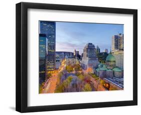 Canada, Quebec, Montreal, Place Du Canada and Dorchester Square, Cathedral-Basilica of Mary,-Alan Copson-Framed Photographic Print