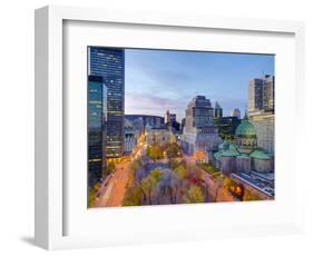 Canada, Quebec, Montreal, Place Du Canada and Dorchester Square, Cathedral-Basilica of Mary,-Alan Copson-Framed Photographic Print