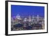 Canada, Quebec, Montreal, Skyline at Twilight-Rob Tilley-Framed Photographic Print