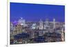 Canada, Quebec, Montreal, Skyline at Twilight-Rob Tilley-Framed Photographic Print